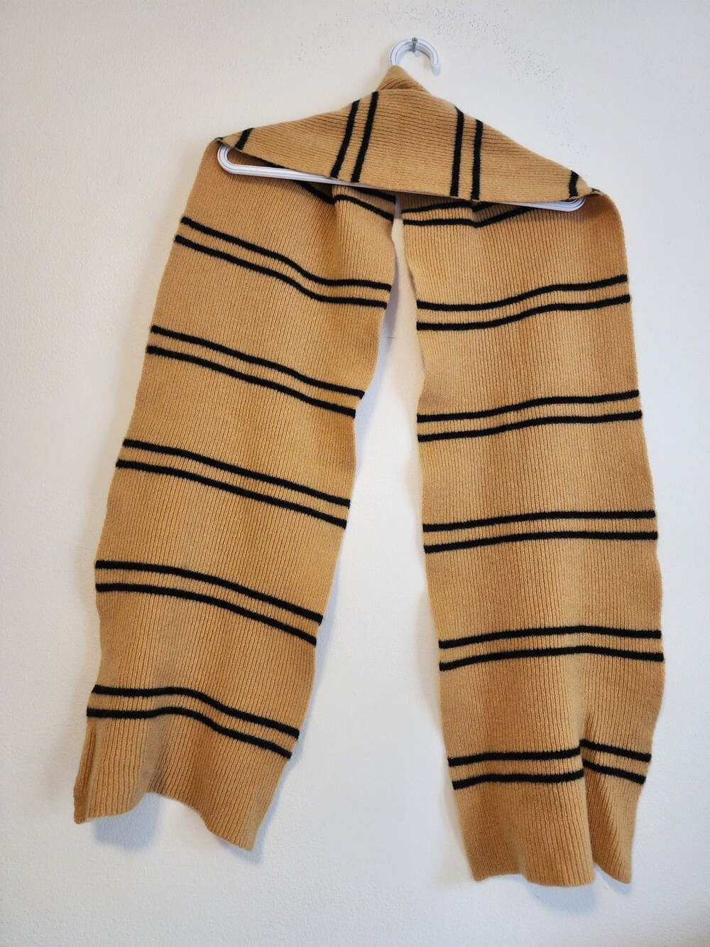Original Harry Potter Hufflepuff Scarf Lambswool Striped Made in Scotland